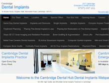 Tablet Screenshot of cambridgedentalimplants.com